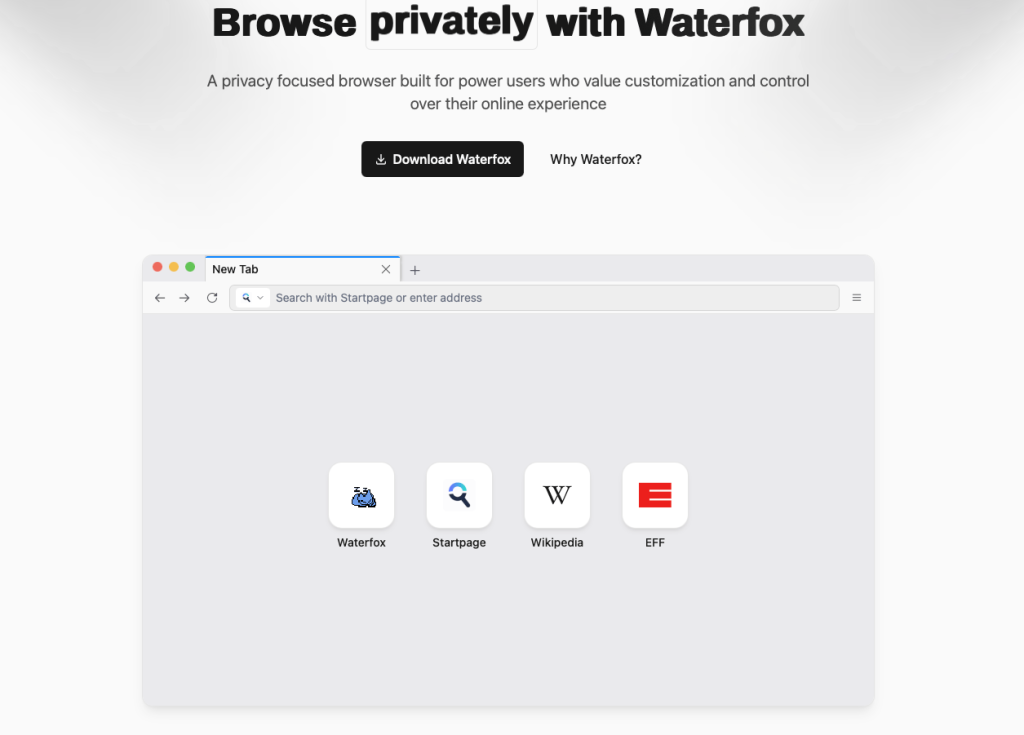 Waterfox browser