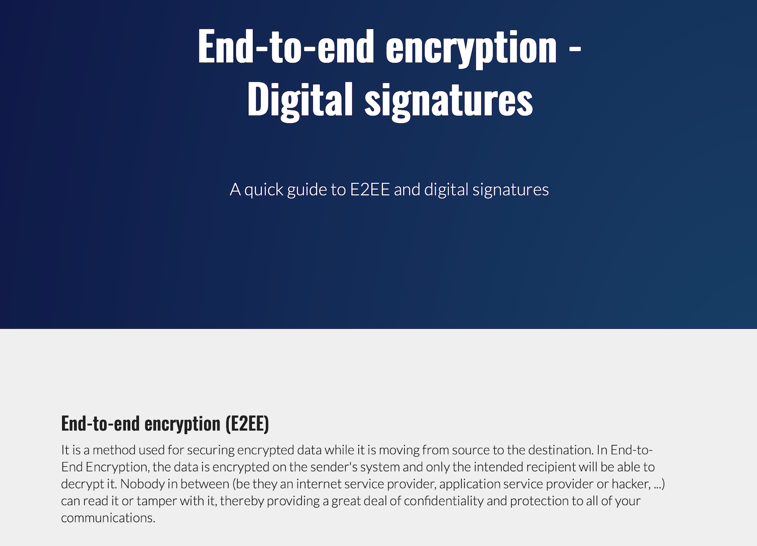 Mailfence end-to-end encryptie