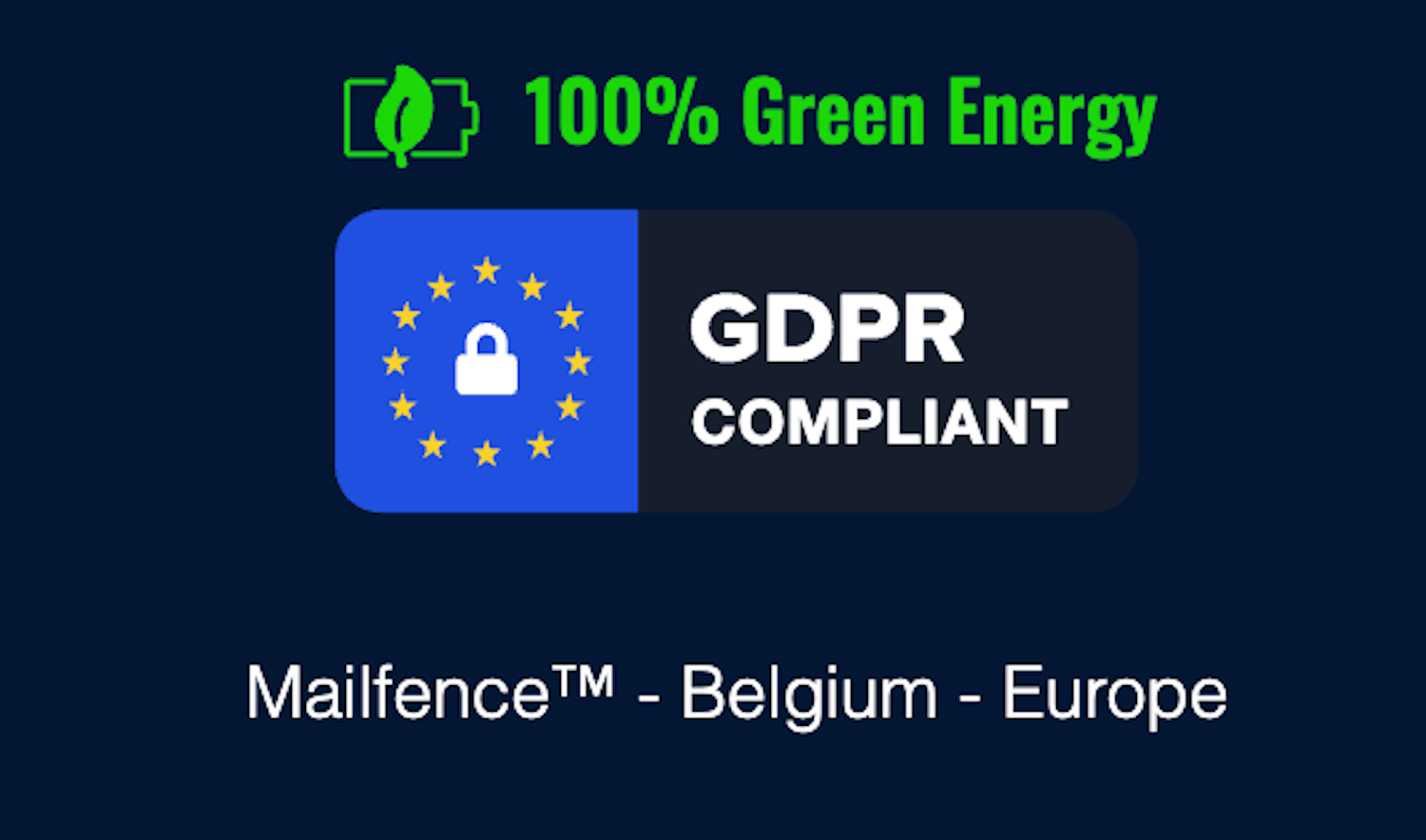 Mailfence GDPR-compliant en groene energie