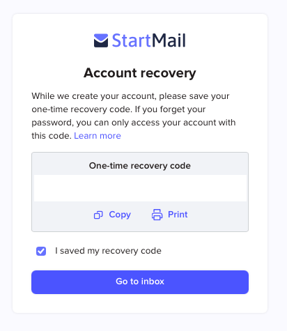 Accountherstel met herstelcode