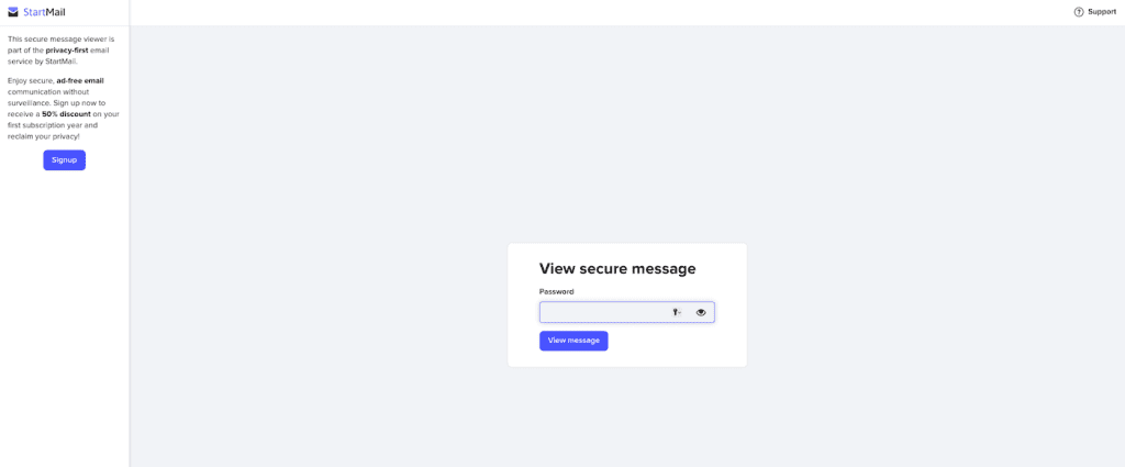 Een beveiligd bericht openen