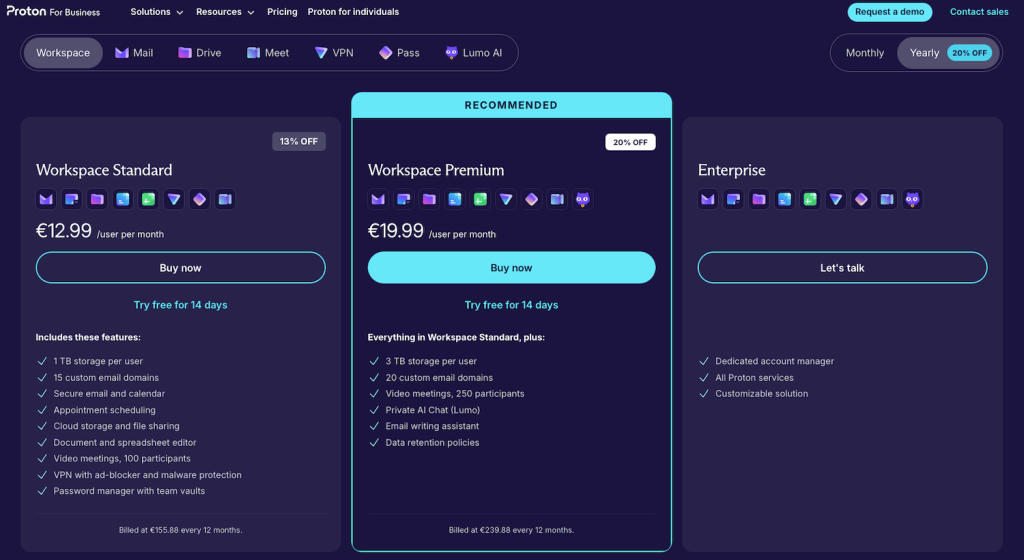 Proton Workspace Premium